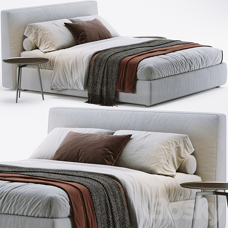 Flou MyPlace Bed 3DS Max Model - thumbnail 1