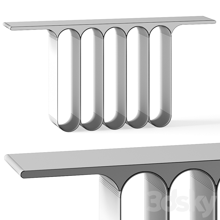 Herve Langlais Steel5 Console Table 3D Model