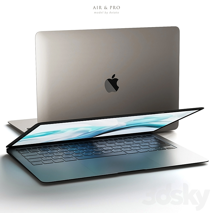 Apple MacBook Pro & MacBook Air 3D Model
