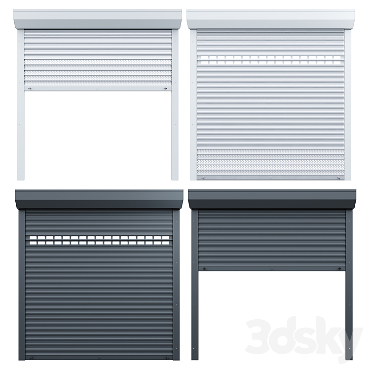 Roller shutter for garage 3D Model