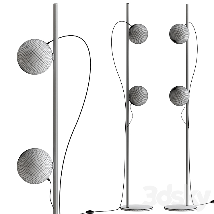 Half By Milán Iluminación Floor Lamp 3D Model Free