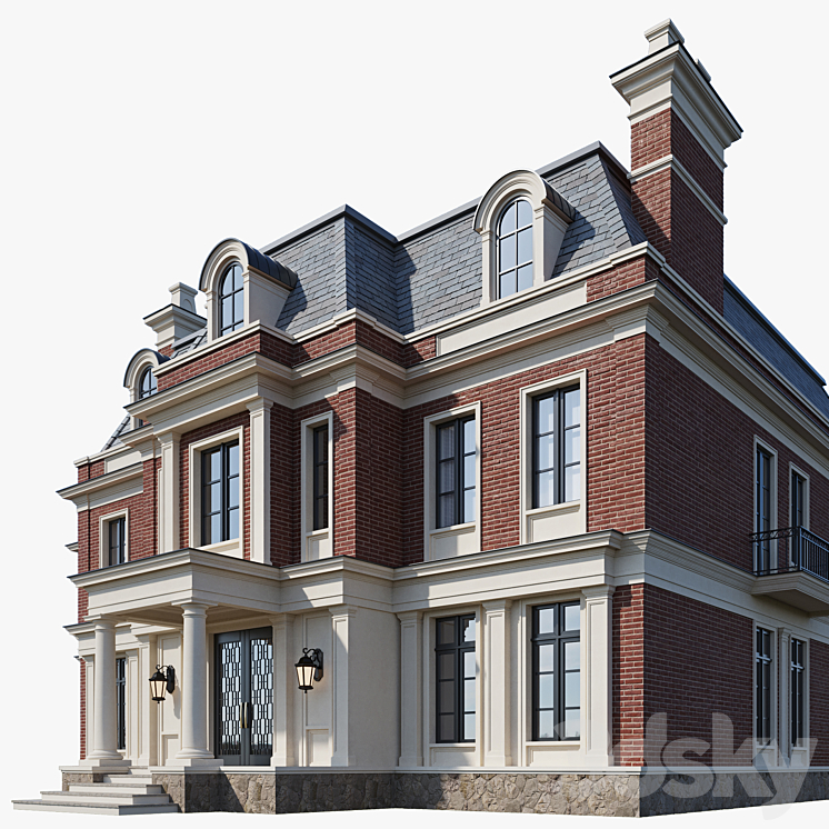 Classic house 4 3DS Max - thumbnail 2