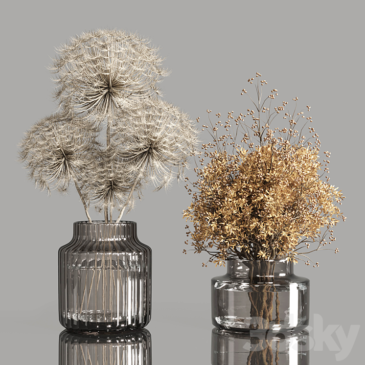 Collection Dry Plants Bouquet Indoor 02 3DS Max Model - thumbnail 2