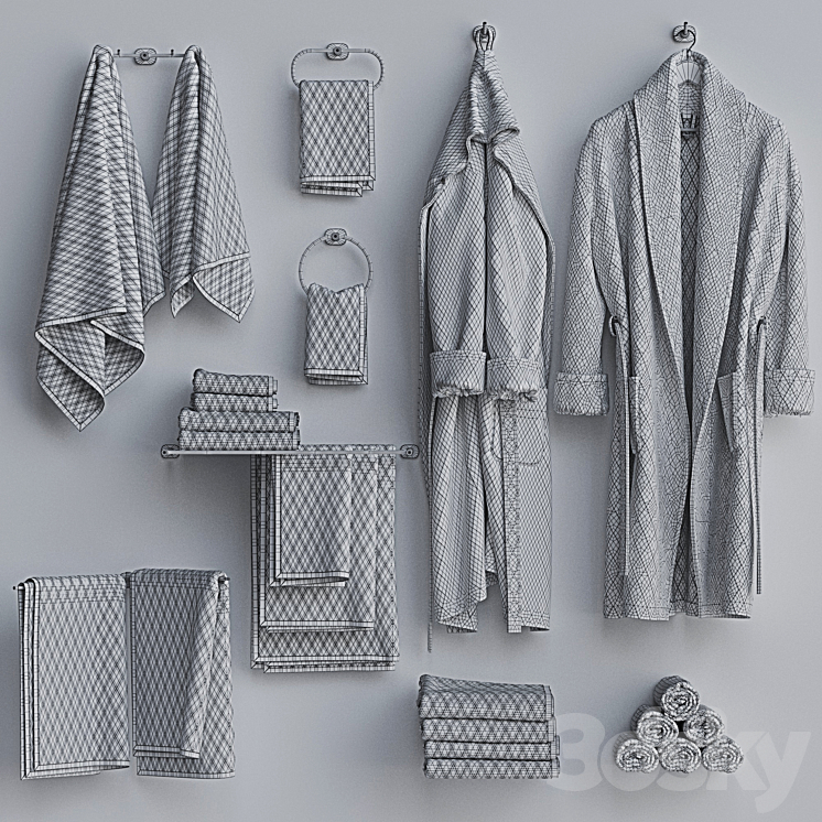 Bathroom decorative set 19 3D Model