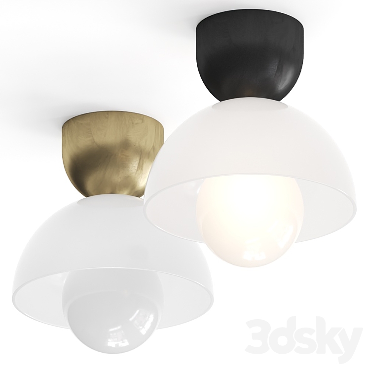 Arteriors Donley Flush Mount Ceiling Lamp 3DS Max - thumbnail 1