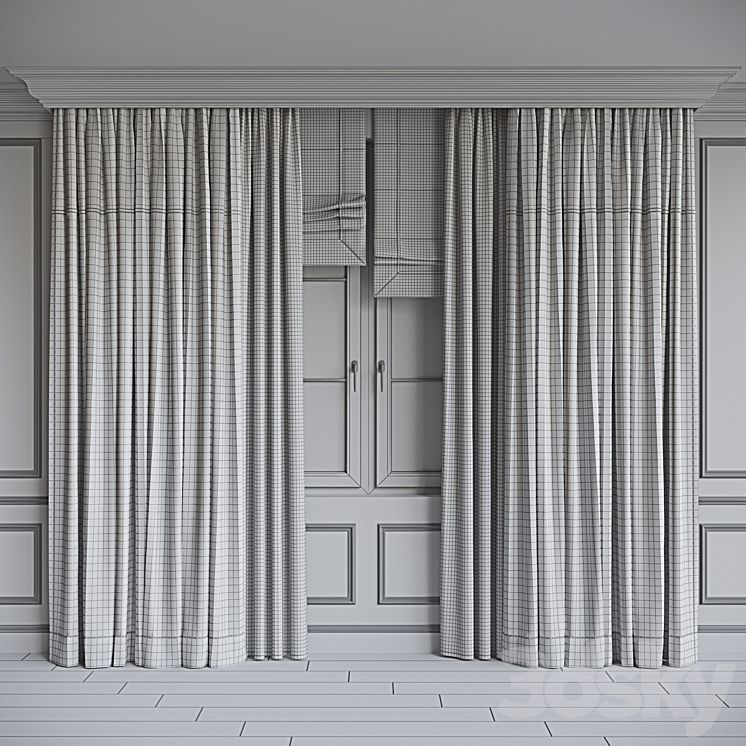 Set of curtains 106 3DS Max - thumbnail 2