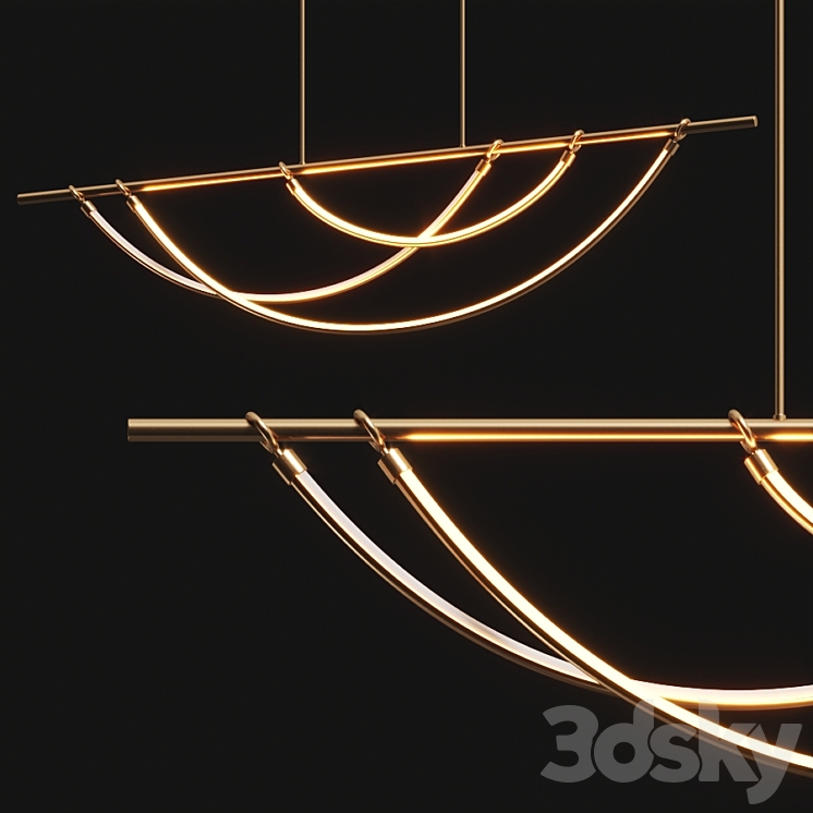 Alora Aryas Linear Pendant Lamp 3D Model