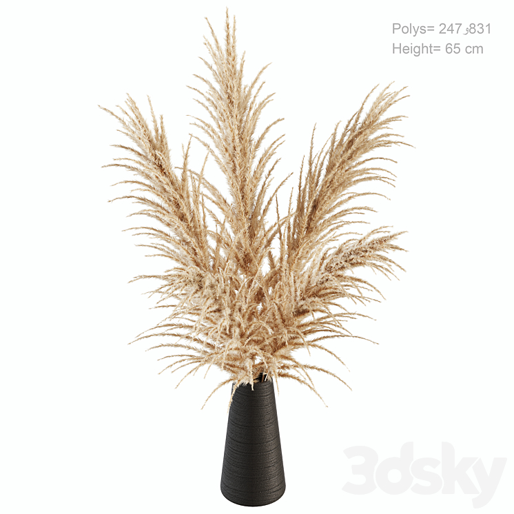 Decorative vase set 3D Model
