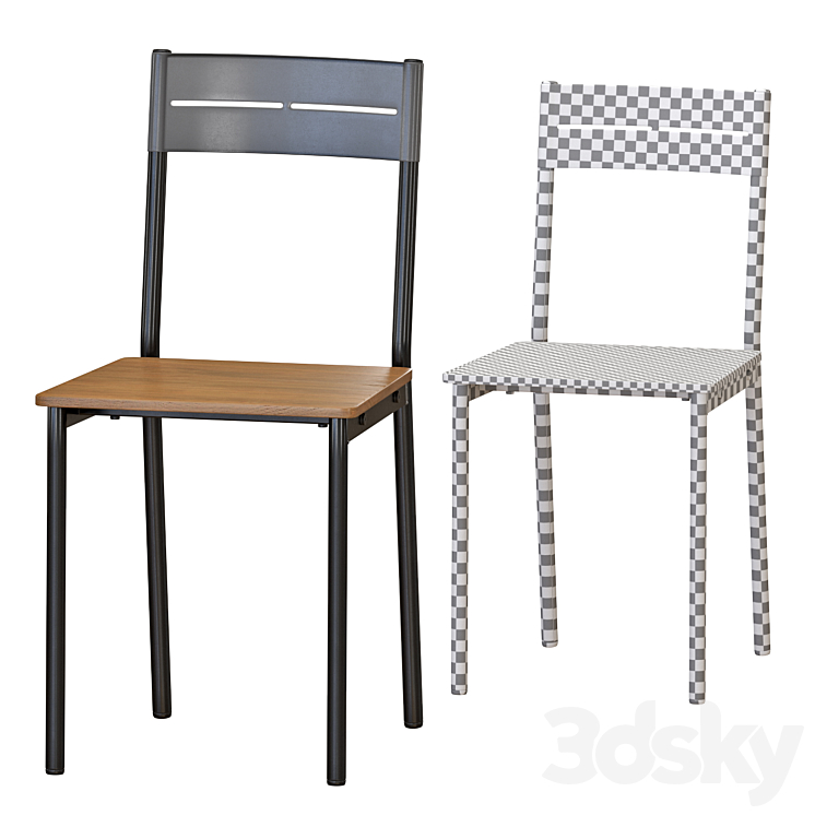 IKEA SANDSBERG Table And Chairs 3DS Max - thumbnail 2