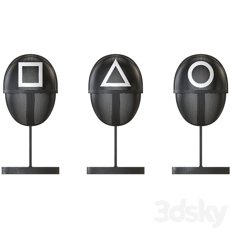 Squid Game Mask 3D Model