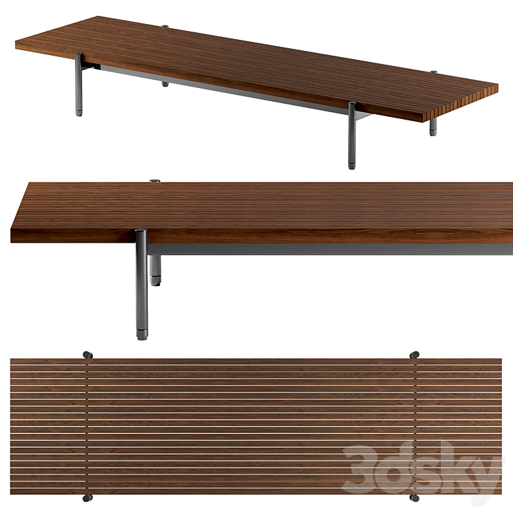 Minotti Superquadra table № 2 3D Model