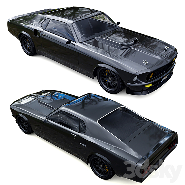 Ford Mustang Mach 1969 3D Model