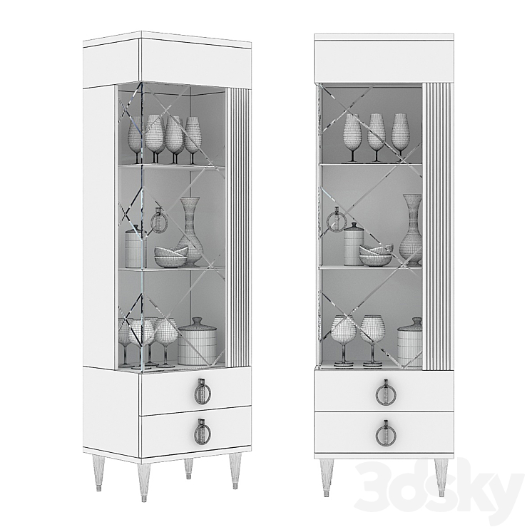 Showcase cabinet from the Rimini Solo collection 3D Model