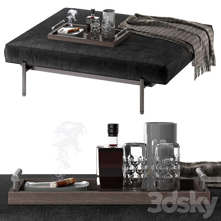 ottoman Minotti Superquadra № 3 3D Model