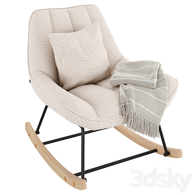 Rocking Chair Marlina 3DS Max Model - thumbnail 1