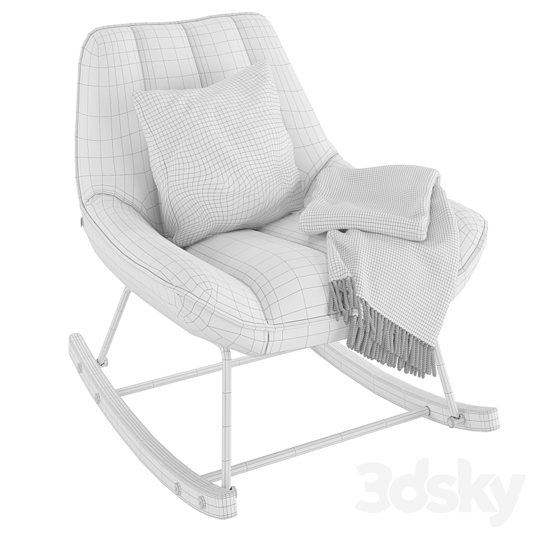 Rocking Chair Marlina 3DS Max Model - thumbnail 2