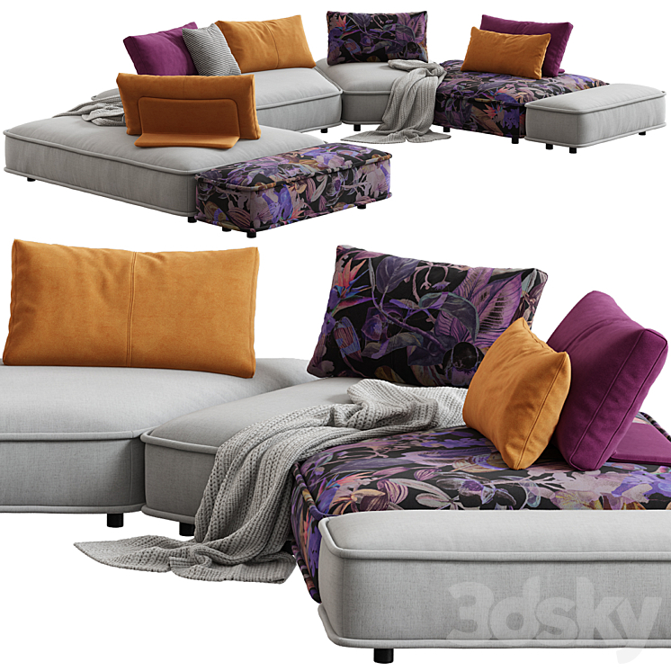 Roche Bobois / Escapade Corner Sofa 3D Model