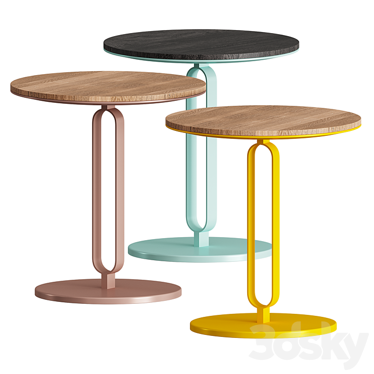 Alfred side table 3DS Max - thumbnail 2