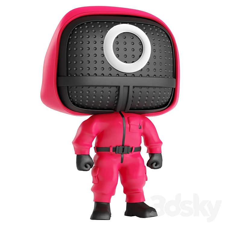 Squid game Funko POP toy 3DS Max - thumbnail 2