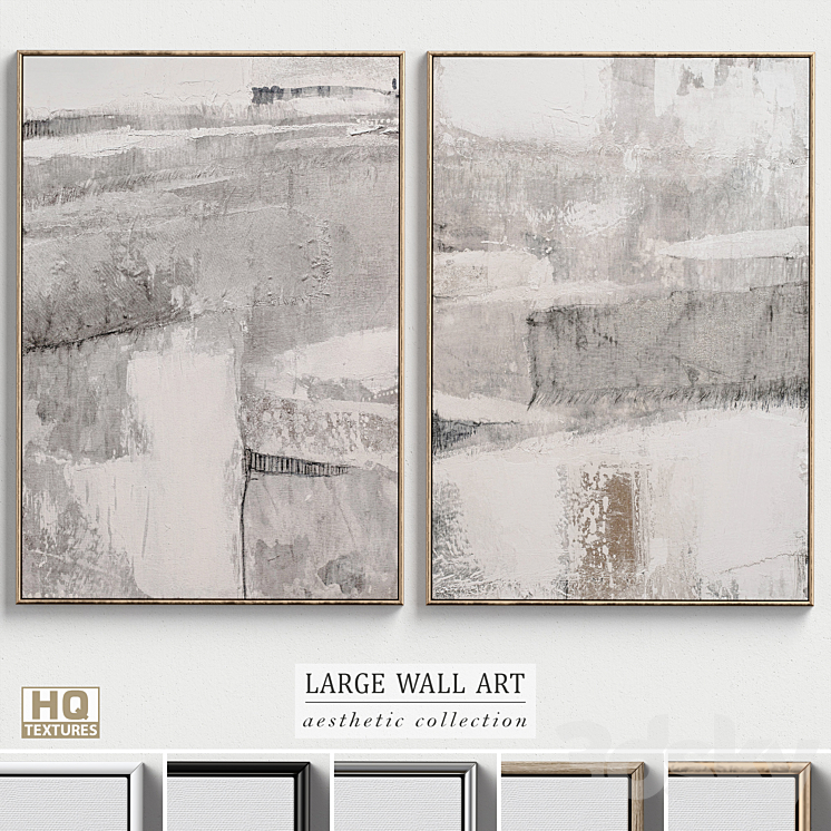 Large Living Room Wall Art C-309 3DS Max - thumbnail 1