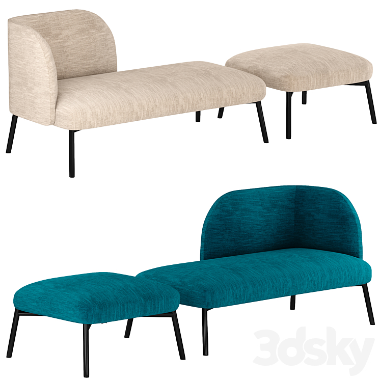 BROSS SIT day bed Sofa 3D model