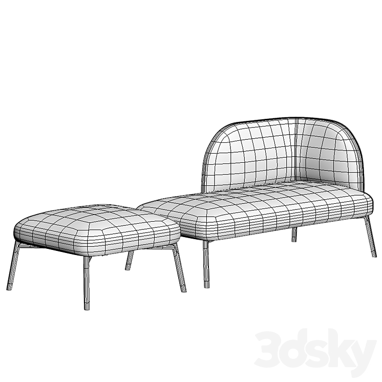 BROSS SIT day bed Sofa 3D model