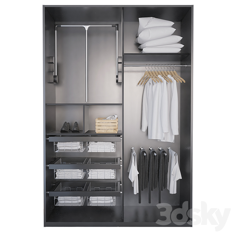 Cupboard with filling 3D Model