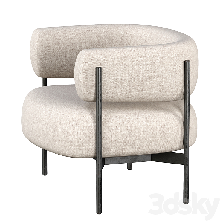 CINI Armchair By HC28 Cosmo 3DS Max Model - thumbnail 2