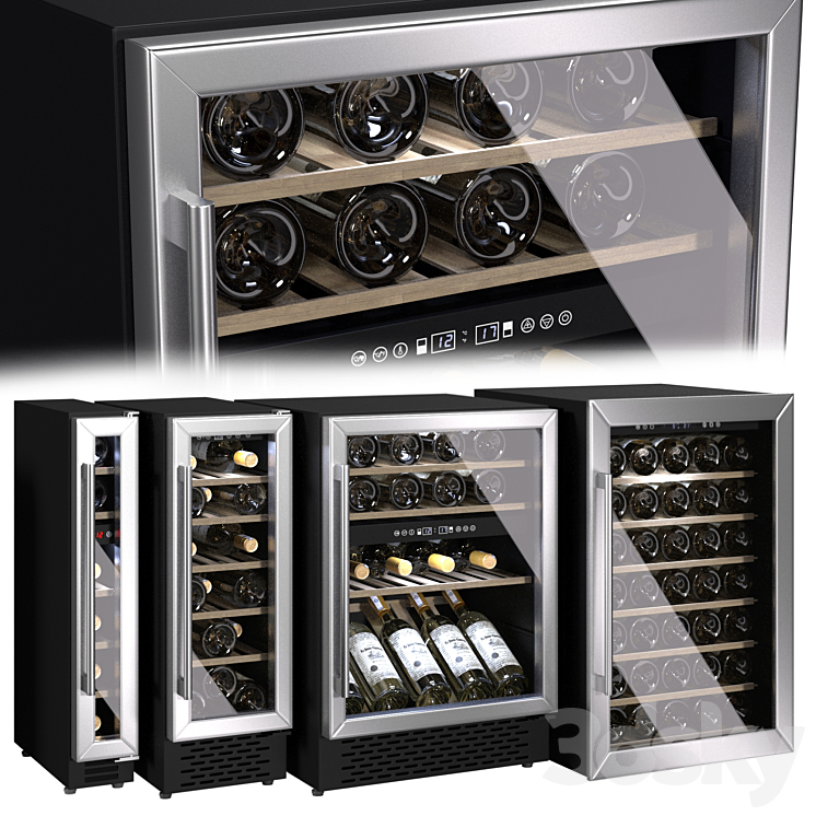 A set of wine cabinets (refrigerators) from Innocenti 3DS Max - thumbnail 1