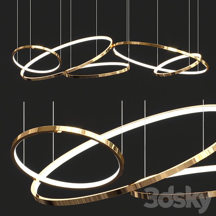 Lohja Ring Chandelier Collection 3DS Max - thumbnail 2