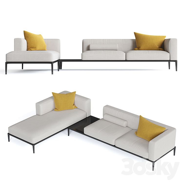 Jaan Living sofa by Walter Knoll 3DS Max - thumbnail 1