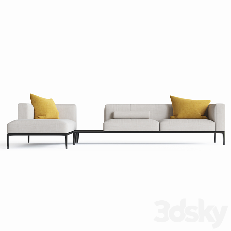 Jaan Living sofa by Walter Knoll 3DS Max - thumbnail 2