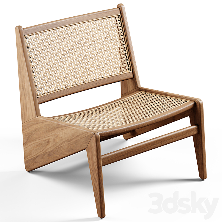 Heaps & Woods – Jean lounge chair 3DS Max - thumbnail 1