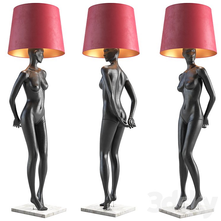 Mannequin Floor Lamp Rebekka 3D Model