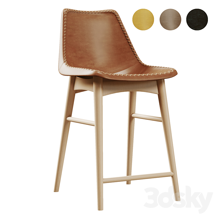 Anthropologie Rylie Counter Stool 3DS Max Model - thumbnail 1