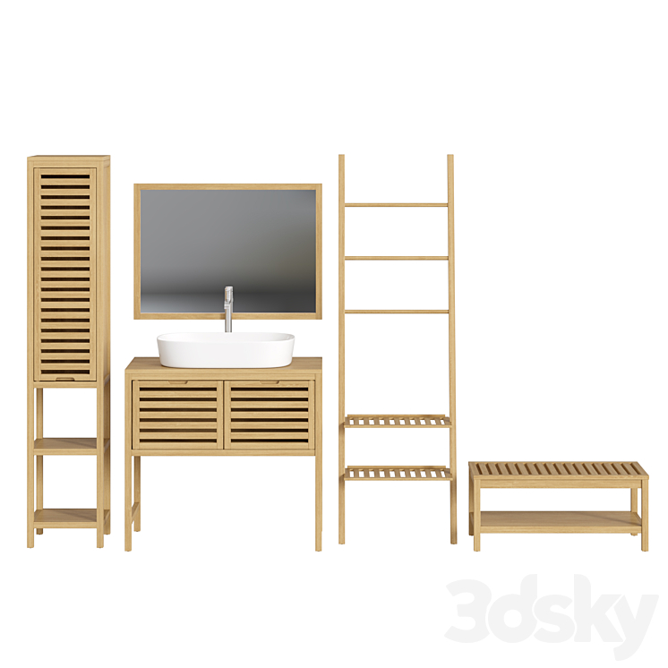 Haumea La redoute Bathroom furniture set # 03 3D Model