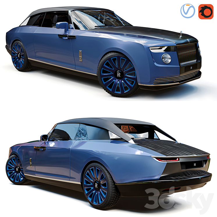 Rolls royce boat tail 3D Model 3DSKY Decor Helper
