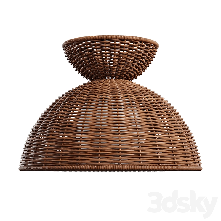 Liz rattan flush mount 3D Model Free
