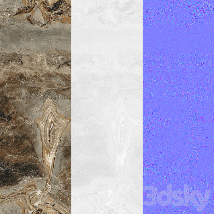 Seamless porcelain stoneware material Golden Tile Terragres Vesuvio 3D Model Free