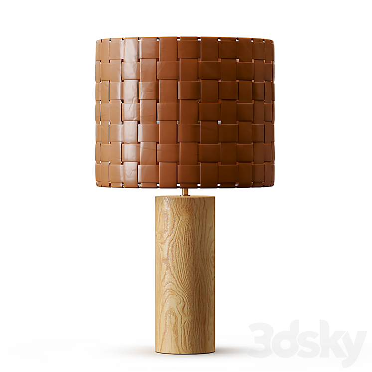 Shinola Parker Wood Table Lamp 3D Model
