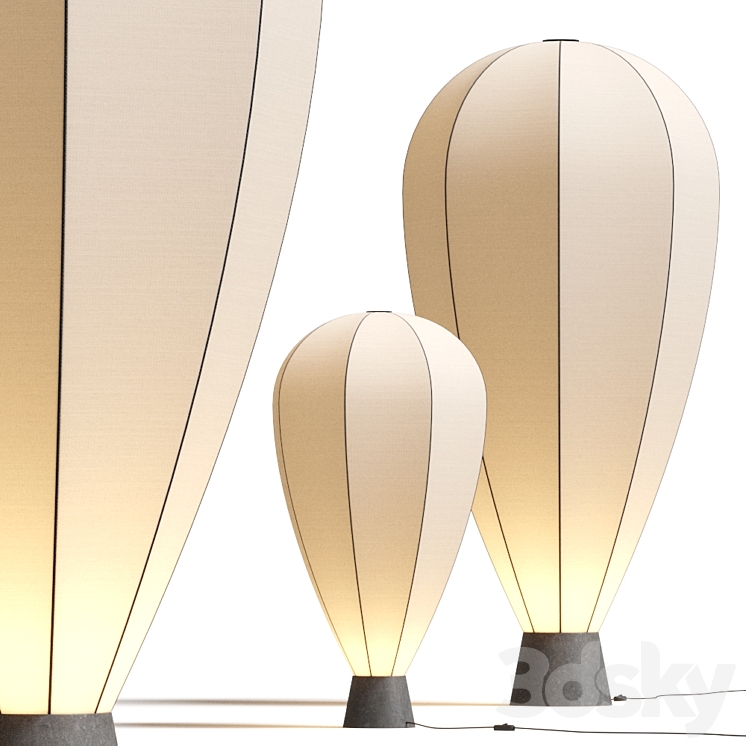 Roche Bobois Up Floor Lamps 3DS Max - thumbnail 1