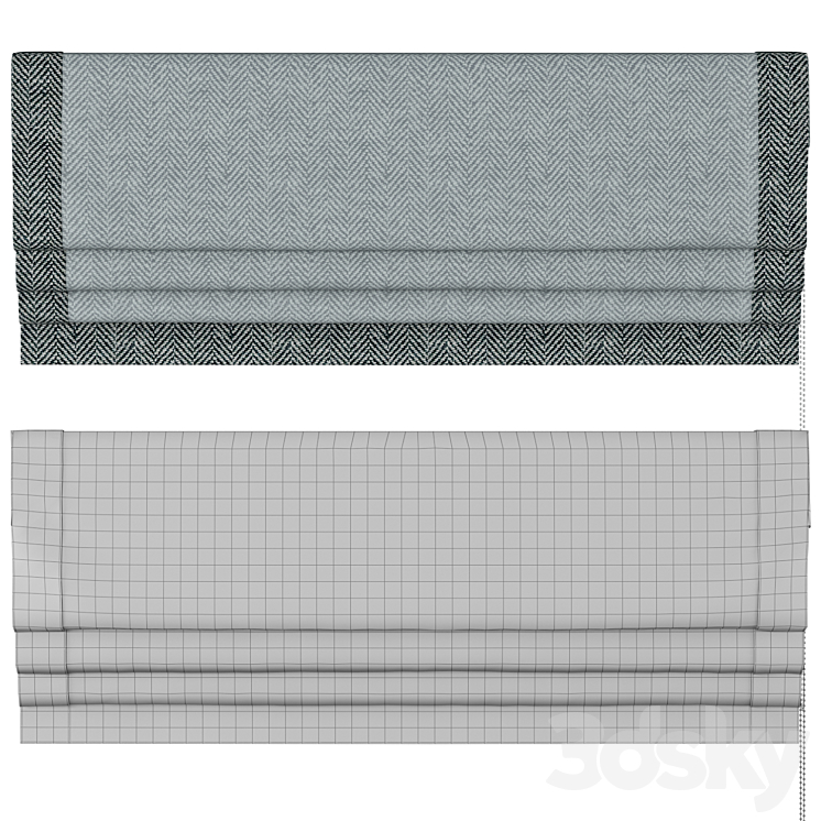 Roman Curtains 133 Amy Joanne Interiors Curtain 3D model