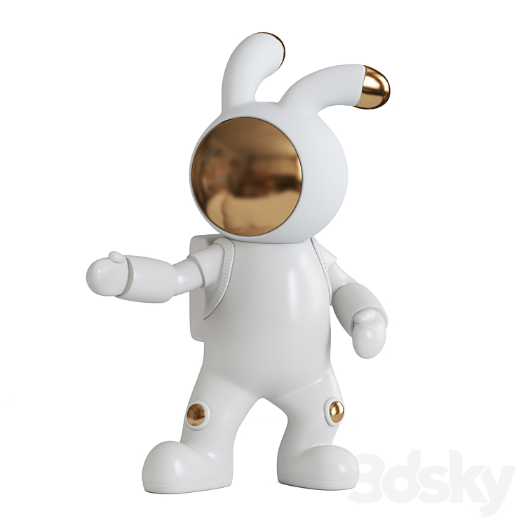 Space rabbit sculpture 3D Model