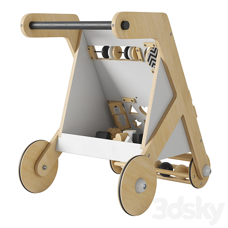 Crate and Barrel Wonder and Wise Activity Baby Push Walker 3D Model Free