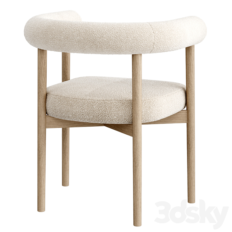 Mazz Boucle Dining Chair By Leanne Ford Chair 3d Model 