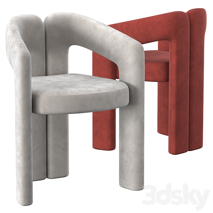 Armchair Dudet by Cassina 3D Model