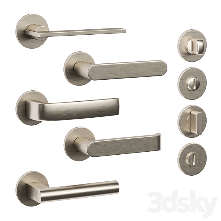 Olivari door handles 3D Model