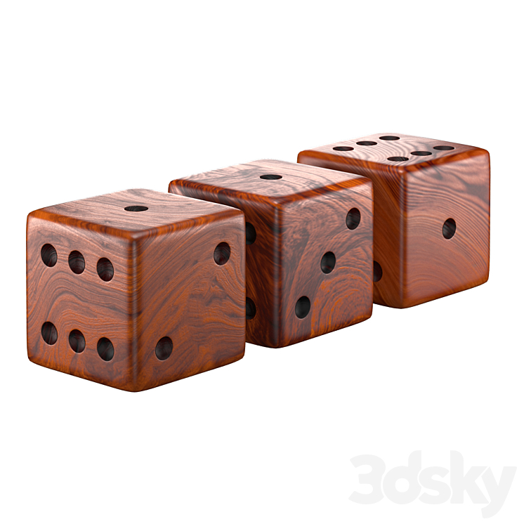 Dice side table 3D Model