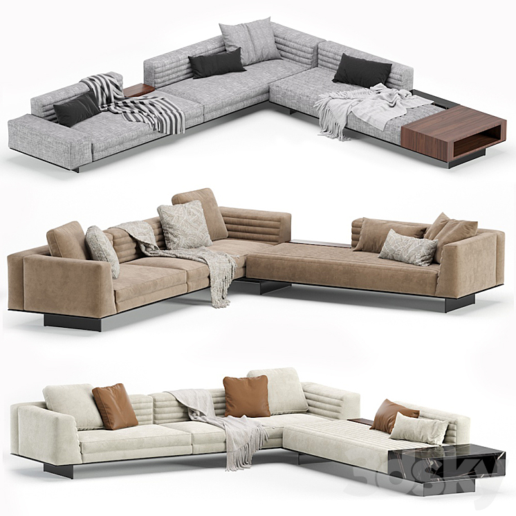 Minotti roger modular sofa