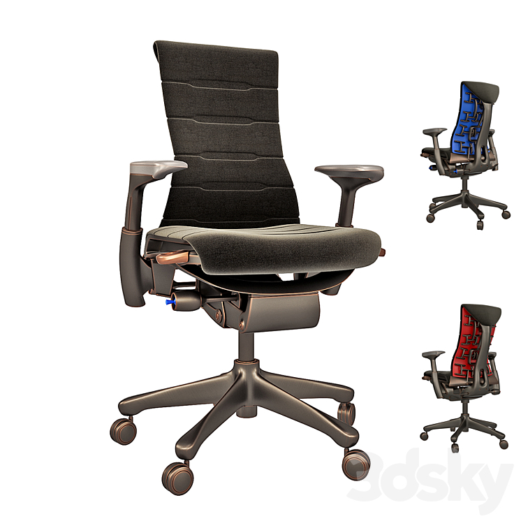 Embody gaming chair 3DS Max - thumbnail 1